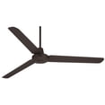thumbnail image 3 of 60" Casa Vieja Turbina DC Modern Industrial Indoor Outdoor Ceiling Fan with Remote Control Oil Rubbed Bronze Damp Rated for Patio Exterior House Porch, 3 of 9