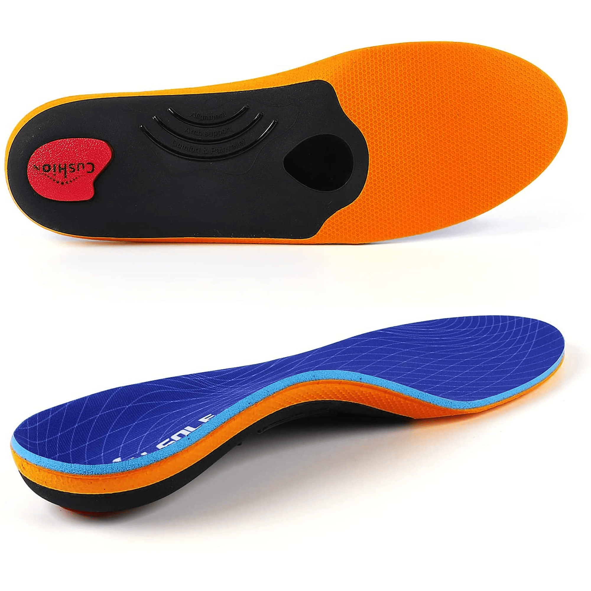 VALSOLE Orthopedic insoles Plantar fasciitis Arch support Women's shoes Flat foot insoles for men, Metatarsal pain Running insoles（Mens 9-9 1/2 | Womens 11-11 1/2