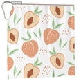 thumbnail image 4 of LNWH Waterproof Shower Curtain, Polyester Abstract Watercolor Peach Doodle Art Pattern Bathroom Shower Curtains Sets with 12 Shower Curtain Hooks, 72x72 Inches, 4 of 8