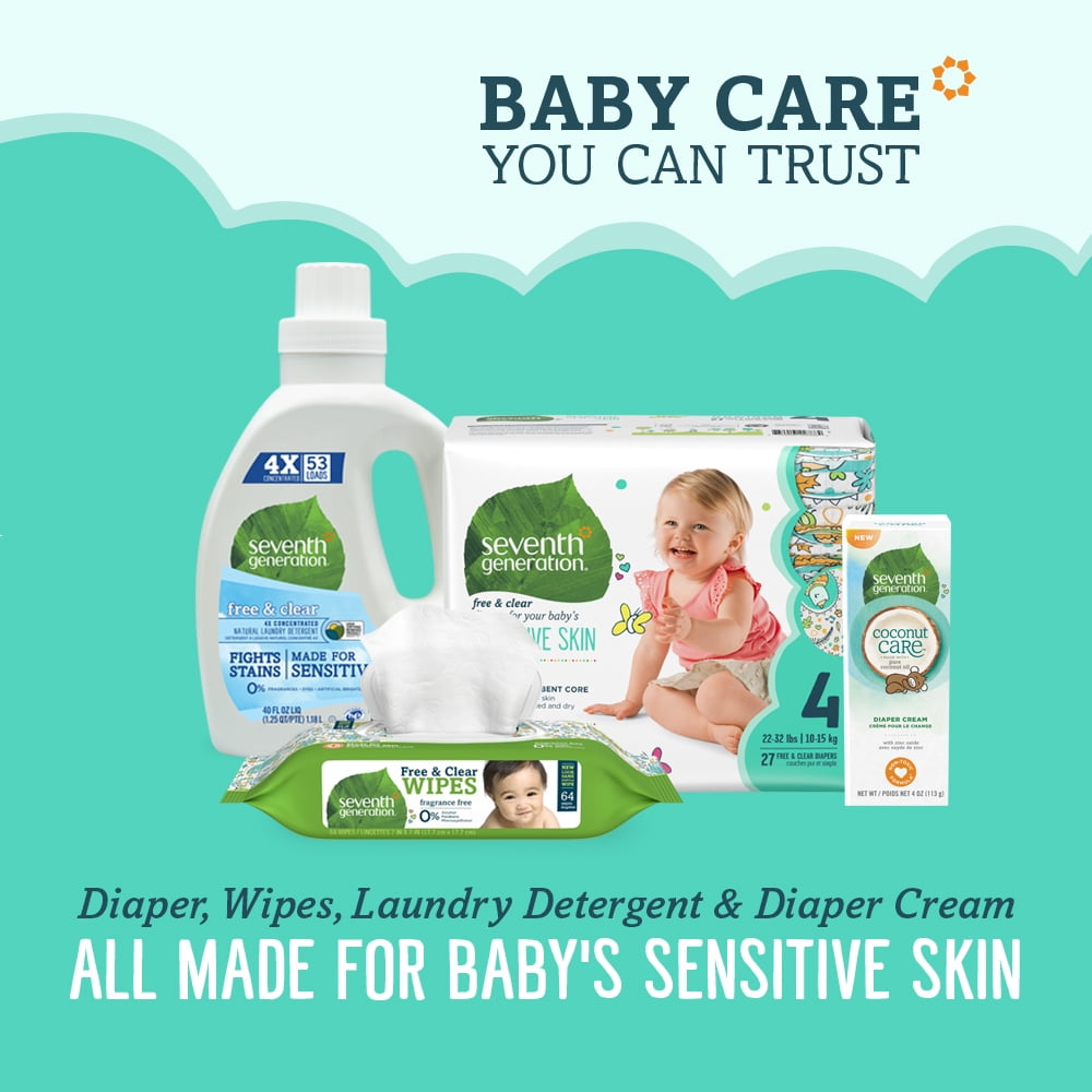 Seventh Generation Free & Clear Baby Diapers with Animal Prints Size 1, 40 Count - Walmart.com - Walmart.com Seventh Generation Free & Clear Baby Diapers with Animal Prints Size 1, 40 Count - Walmart.com - Walmart.com