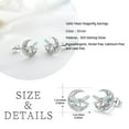 thumbnail image 2 of Midir&Etain White Opal Dragonfly Stud Earrings 925 Sterling Silver Celtic Moon Earrings Irish Celtic Jewelry Gifts for Women, 2 of 8