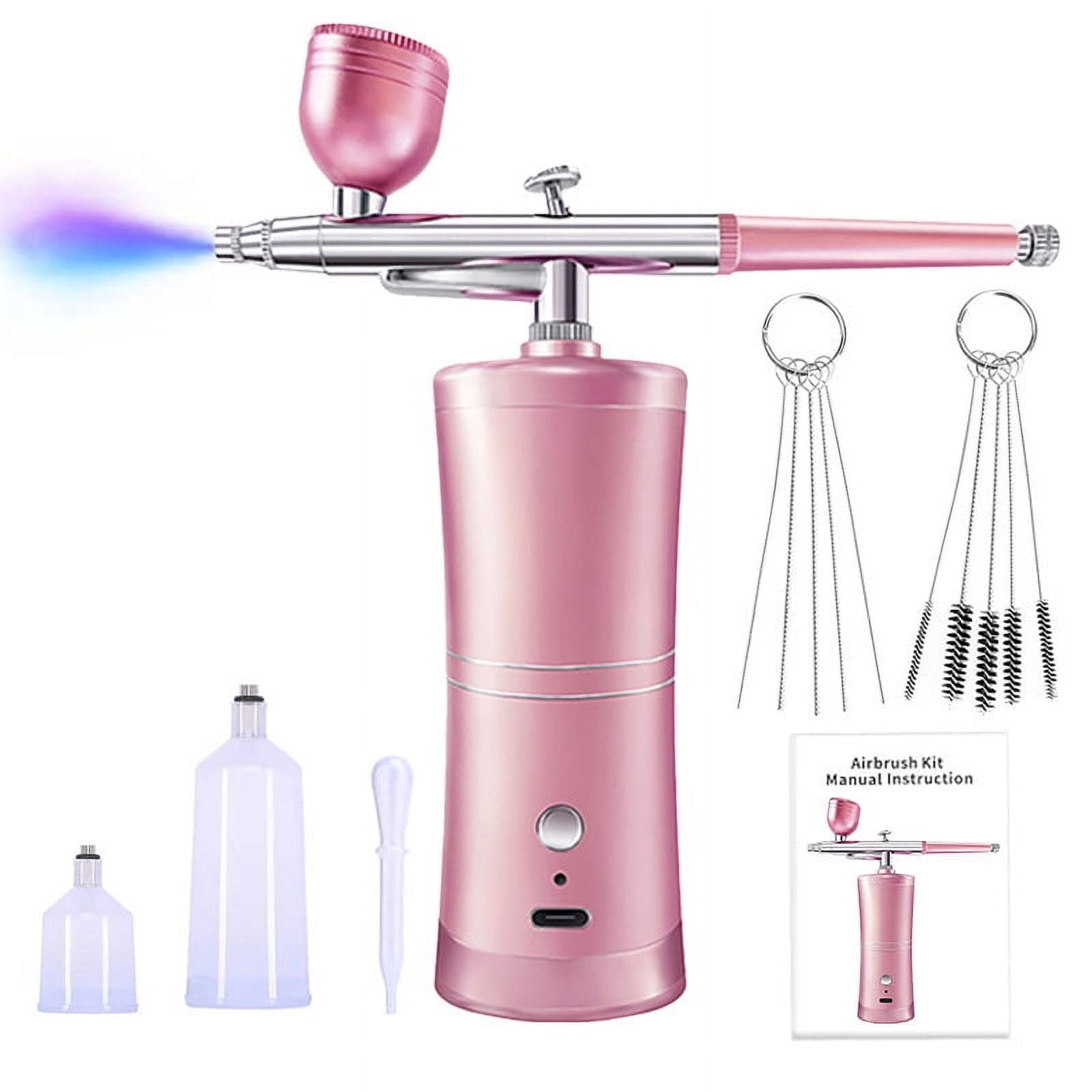 Oxygen injector high pressure facial oxygen injection high pressure inkjet pen small portable handheld home beauty oxygen injector-Pink-style B