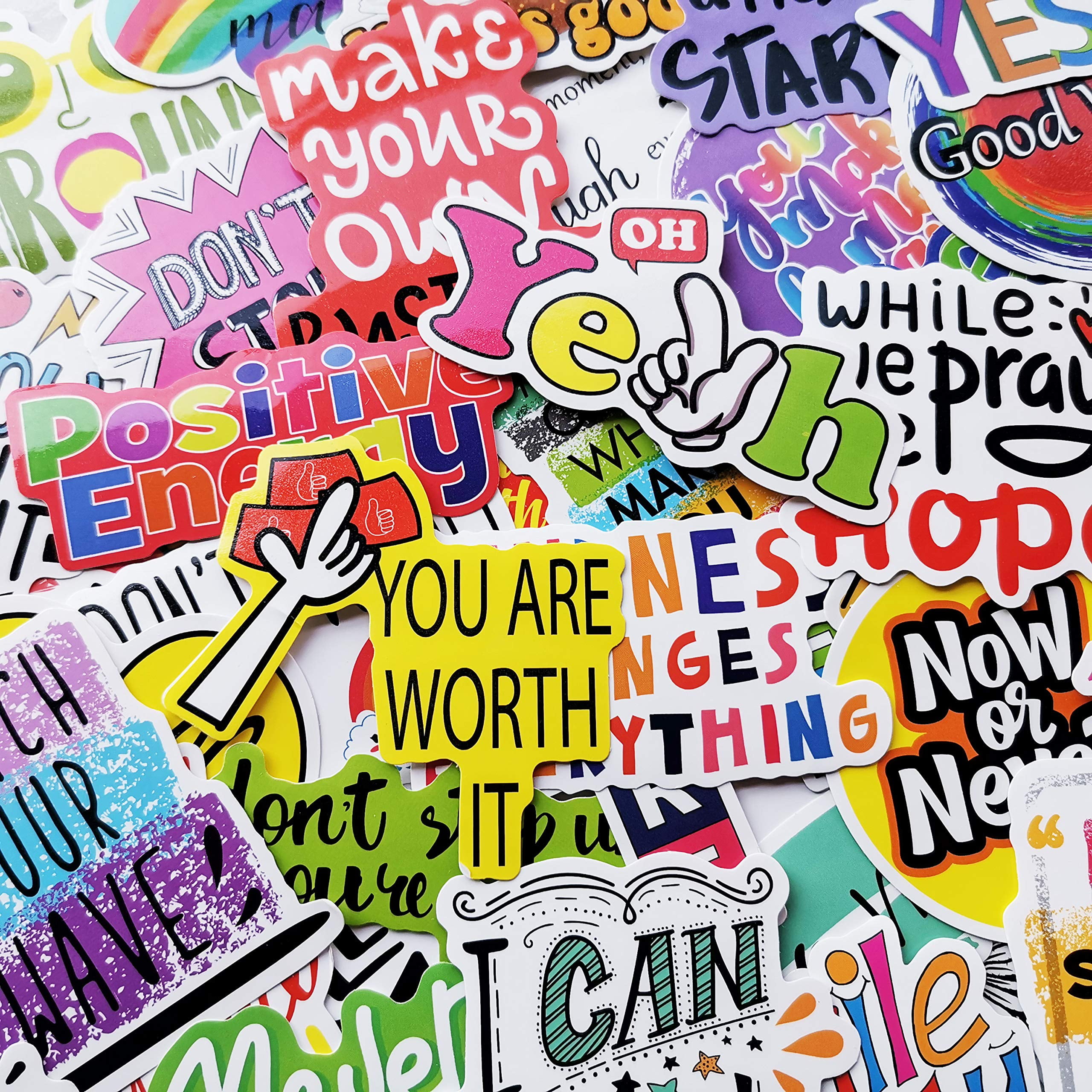 50Pcs Positive Power Decals Inspirational Words School Locker Sticker
