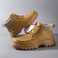 thumbnail image 2 of GLYGML Leather Mid-Top Work Boots - Non-Slip Durable Outdoor Boots Product Title, 2 of 6