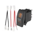 thumbnail image 1 of Unique Bargains 5 Pin UTV LED Pod Lights Rocker Switch Kit, 20A/12V 10A/24V SPST on Off Universal for Automotive Cars Waterproof ABS Orange Interior LED with Wires, 1 of 7