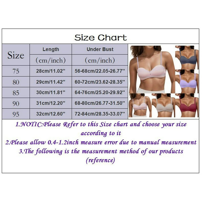 Xinqinghao Women Adjustable Strap Stretchy Seamless Bra Solid Color  Wireless Comfort Bra Pink 75