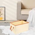 thumbnail image 5 of REGALWOVEN 3 Pcs Storage Cube, Fabric Storage Bin with Handles, Collapsible Storage Basket for Organizing Beige 14.2*9.8*7.9in, 5 of 6
