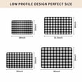 thumbnail image 4 of Black White Plaid Door Mat Indoor Outdoor, Modern Simple Buffalo Check Gingham Non Slip Welcome Mat with Rubber Backing, Absorbent Fabric Front Door Mats Entryway Rug for Home Patio Entrance 18"x30", 4 of 8
