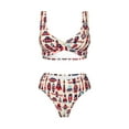 thumbnail image 4 of Rocae Rocket Pattern for Bikini Set for Women Two Piece Sexy High Swimsuits Split Crossover Bikini X-Large, 4 of 9