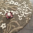 thumbnail image 1 of Safavieh Florida Shag Collection SG457-7913 Smoke and Beige Round Area Rug (5' Diameter), 1 of 2