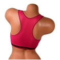 thumbnail image 3 of 6 Pieces Wire Free Light Padded Spandex Raceback Cotton Sports Bra B/C/D Cup (40C), 3 of 3