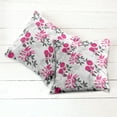 thumbnail image 6 of Ambesonne Floral Throw Pillow Cover 2 Pack, Nostalgic Leaf and Flowers, 16", Magenta Dark Grey White, 6 of 7