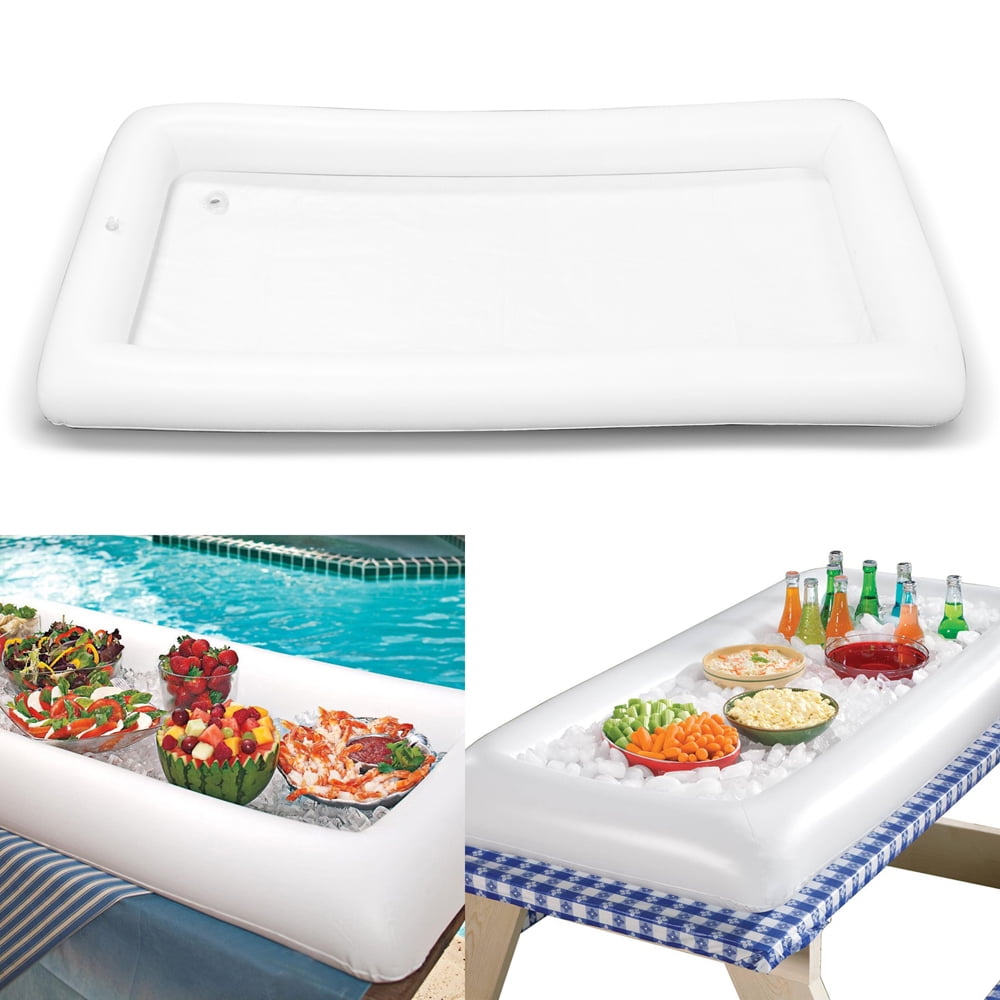 Inflatable Serving Bar Buffet Salad Ice Drink Food Cooler Picnic Camping  Party Yard Outdoor Tray With Drain Plug - Walmart.com