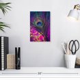 thumbnail image 3 of Elephant Stock Speckled Peacock Feather Wall Art - Vertical Canvas Wall Art - Living Room Wall Decor - Decor Elements Canvas - Blue And Yellow Decor - 8" x 12", 3 of 8