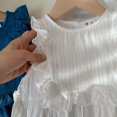 thumbnail image 4 of Robe pour Filles Été Bambin Bébé Filles Robe Unie Décontractée Sans Manches Douce Respirante Mode Robe Soleil Robe Enfants Blanche 12 Mois-18 Mois, 4 of 6