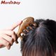 thumbnail image 4 of Peine De Masaje Masajeador De Cuero Cabelludo Regalo Para Mujeres Peine De Sándalo Peine De Madera De Dientes Anchos Hecho A Mano Para Mujeres Hombres - Sándalo Verde, 4 of 4