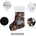 thumbnail image 3 of Coolnut 1 PCS Christmas Stocking Embroidered Angel Big Warm 17.7 x 12 Inch Hanging Xmas Stockings Decoration for Family Holiday Party Ornaments Decor Fireplace, 3 of 7