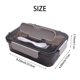 thumbnail image 4 of Caja de Almuerzo, Caja Bento de 1500 Ml, Contenedor de Alimentos con 3 Compartimentos y Juego de Cubiertos, Recipientes de Microondas y PreparacióN de Comidas, 4 of 8