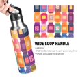 thumbnail image 4 of Yayeee 20oz Insulated Water Bottle Double Wall Stainless Steel with Flip Straw Lid, Colorful Jars, 4 of 7