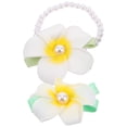 thumbnail image 4 of 2 piezas de accesorios para el cabello con flores de plumeria, pinzas y bandas para el cabello estilo hawaiano para mujeres, ideales para bodas y fiestas en la playa, 4 of 8
