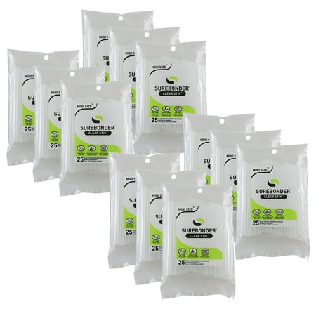 UPC: 0194629068142 | Surebonder® Mini Clear Hot Glue Stick Dual Temp. 25 per Pack 12 Packs