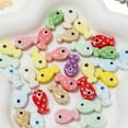 thumbnail image 2 of 10pcs 11x19mm Dalmatian spot ceramic fish beads – ocean animal shape beads for DIY jewelry making, bracelet necklace craft supplies, 2 of 9