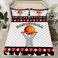 thumbnail image 2 of Manfei Boys Basketball Queen Sheet Sets 4-Piece for Kids Teens, Ball Game Flat Sheet, Athlete Gifts Queen Fitted Sheet, Super Cozy Bedroom Decor, 2 of 7