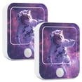 thumbnail image 2 of Cat Universe Astronaut Night Lights Plug into Wall LED with Auto Light Sensor Warm Light for Kids Hallway Bedroom Living Room Kitchen Bathroom Set of 2, 2 of 7