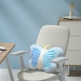 thumbnail image 6 of Dianli Butterfly Pillow Car Office Backrest Cushion Plush Nap Pillow Decorative Throw Pillow for Living Room Bedroom Study Support Soft Breathable Pink Blue Yellow 42x30cm, 6 of 7