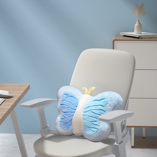 YIMWNYI Butterfly Pillow, Soft Polyester Cushion, Comfortable Backrest for Office, Living Room, and Car, Versatile Use for Napping and Relaxation, Decorative Throw Pillow, Cozy Support Pillow