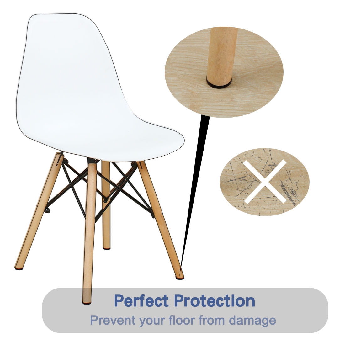 Unique Bargains Felt Furniture Pads Round 7 8 Self Adhesive Anti scratch Floor Protector 70pcs Walmart