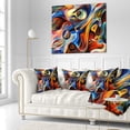 thumbnail image 3 of Musique et Rythme Abstraits - Coussin à Jeter Abstrait - 18x18, 3 of 5