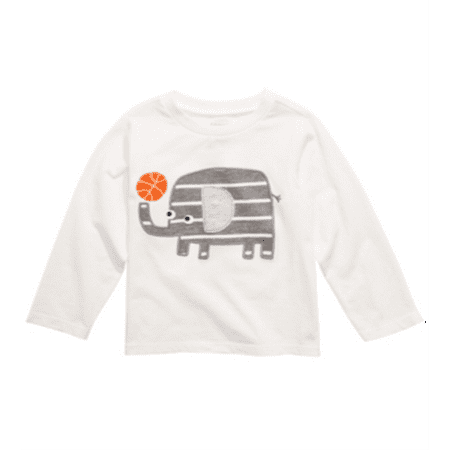 

First Impressions Baby Boy s Long Sleeve Elephant Cotton T-Shirt White Size 18MOS