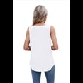 thumbnail image 4 of Camisetas Sin Mangas Holgadas para Mujer Blancas S, 4 of 10