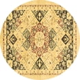 thumbnail image 1 of Ahgly Company Indoor Round Abstract Brown Modern Area Rugs, 6' Round, 1 of 4