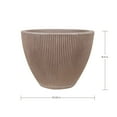 thumbnail image 5 of Ecobo 16.9 inches tall Eco-Friendly Round Pot Planter,Garoa Indoor/Outdoor use,Durable,Versatile&Lightweight,Designed by Brazilian Artisans,Contemporary AllWeather Design-Brown, 5 of 6