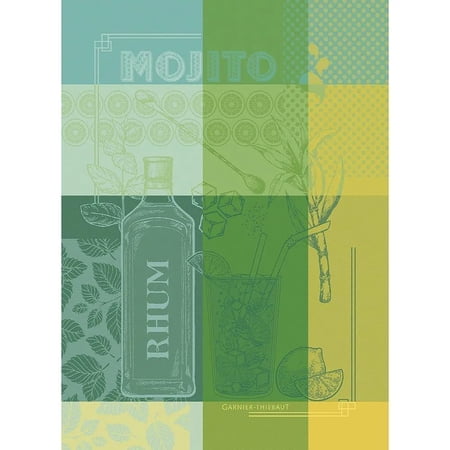 Garnier Thiebaut Mojito Menthe Mint Mojito French Kitchen Towel 22 x30 Cotton Jacquard