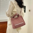 thumbnail image 3 of Corduroy Totes Bag Women, Shoulder Hobo Bag Handbags Crossbody Bag Shopping Purses, 26*22*10cm - Pink, 3 of 6