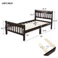 thumbnail image 6 of CITYLE Twin Size Platform Bed Wood, Twin Platform Bed Frame with Headboard and Footboard, Wood Slat Support, Twin Bed for Kids Teens, Boys and Girls, Easy Assembly, Espresso, 6 of 8
