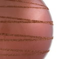 thumbnail image 3 of Vickerman 4.75" Coral Candy Finish Ball Ornament with Glitter Lines, 4 per Bag, 3 of 6