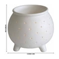 thumbnail image 3 of Halloween Indoor Decor 5.51 Inch White Ceramic Cauldron Starry Night Light with Warm LED Glow for Home Mantel Tabletop Living Room, 3 of 6
