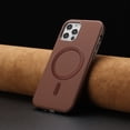 thumbnail image 4 of Allytechgroup iPhone 11 Pro Case with Magnetic Ring, Compatible with Magsafe Slim Back Cover Flannel Inner Lining Shockproof Protective Phone Case for Apple iPhone 11 Pro, Brown, 4 of 6