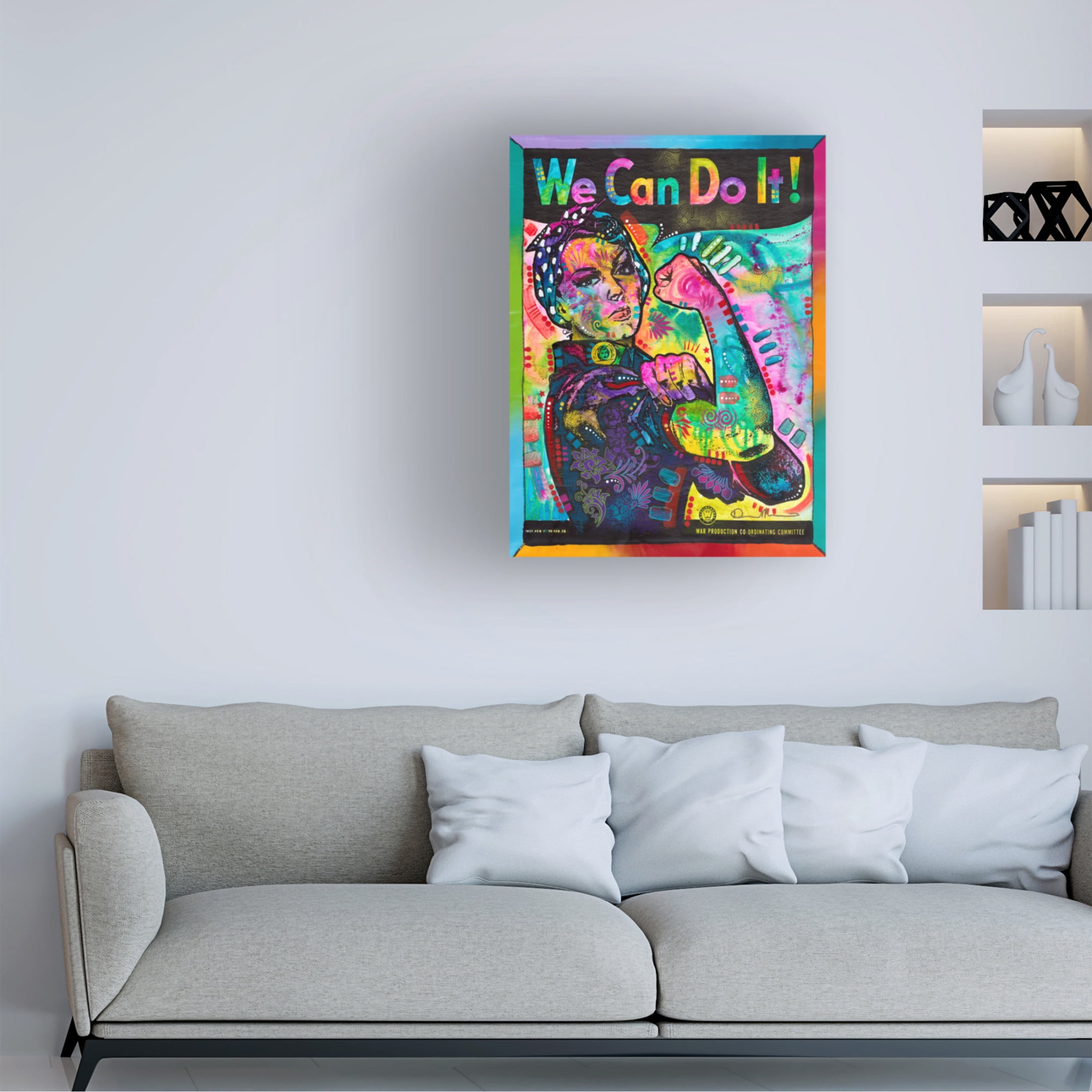 Canvas Wall Art - Dean Russo 'We Can Do It' Wall Art for Living Room, Bedroom, or Office Décor by Trademark Fine Art - 35 x 47 Inches