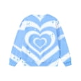 thumbnail image 7 of LOINRODI Girls Graphic Pullover Sweatshirt, Relaxed Fit Crewneck Stretchy Long Sleeve Cute Printed Fall Transition Outfits Blue Size 7-8, 7 of 7
