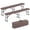 Coffee, variant on Costway 2 PCS Portable Folding Bench with Convenient Handle Non-slip Foot Pads Sturdy Metal Legs