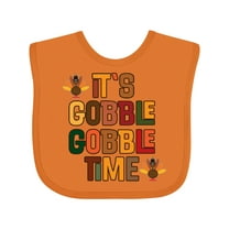 Inktastic Thanksgiving Gobble Time Turkey Boys or Girls Baby Bib