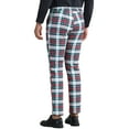 thumbnail image 3 of INSPIRE CHIC Plaid Printed Trousers for Men's Color Block Regular Fit Checked Dress Pants, 3 of 6