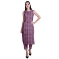 thumbnail image 1 of Moomaya Printed Womens Sleeveless Peter Pan Collar Kurta Pant Set,2 Piece Ethnic Set, 1 of 6