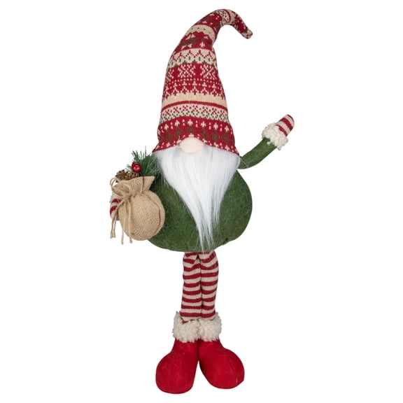 Northlight Standing Gnome Christmas Decoration with Gift Bag - 27"