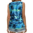 thumbnail image 6 of NFTOEIULA Women Sleeveless Hawaiian Top Floral Print V Neck Summer Tank Top Casual Boho Loose Tunic Top Blouse, 6 of 7